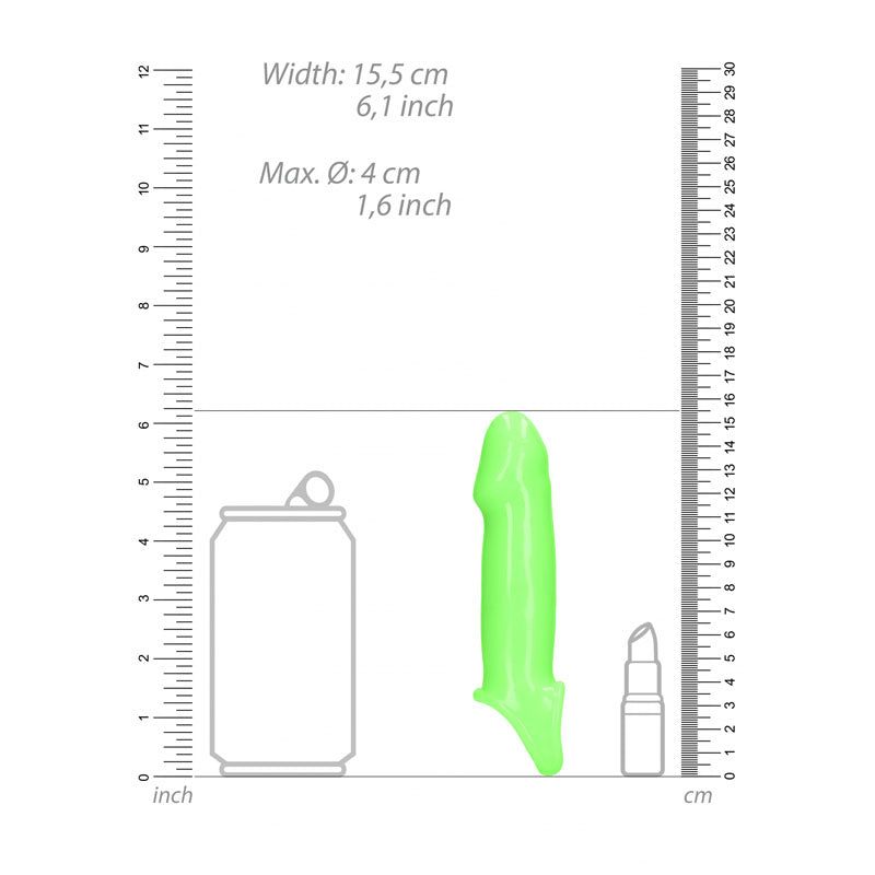 OUCH! Glow in Dark Smooth Thick Penis Sleeve