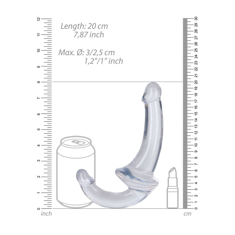 20cm Strapless Strap-On Crystal Clear