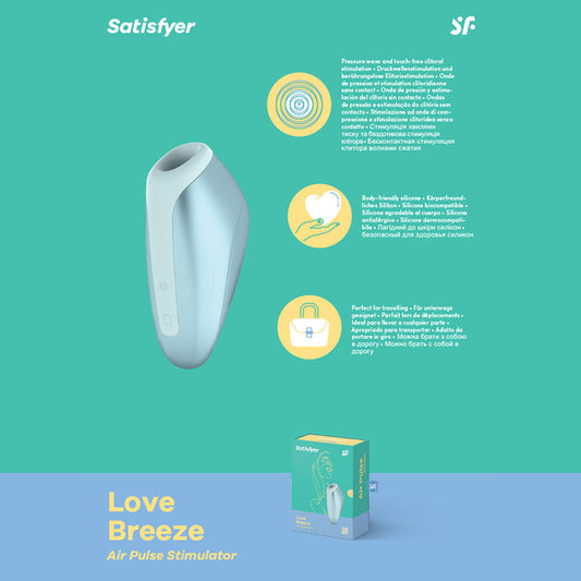 "Love Breeze" Touch-Free USB-Rechargeable Clitoral Stimulator with Vibration